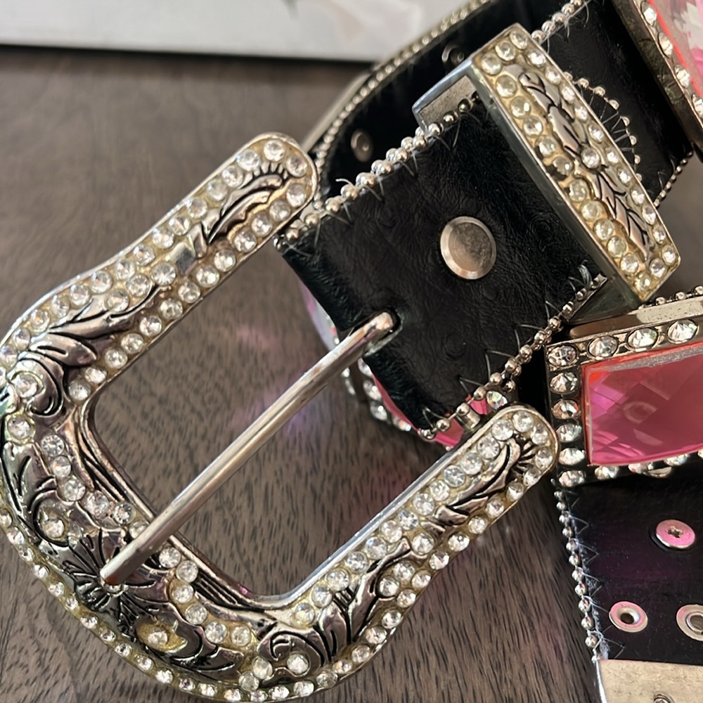 WB ATLAS Bling Rhinestone Belt - Picture 2 of 10